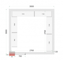 TEFCOLD CR 300x300x220 Panely ke stavebnicovým boxům 120 mm 